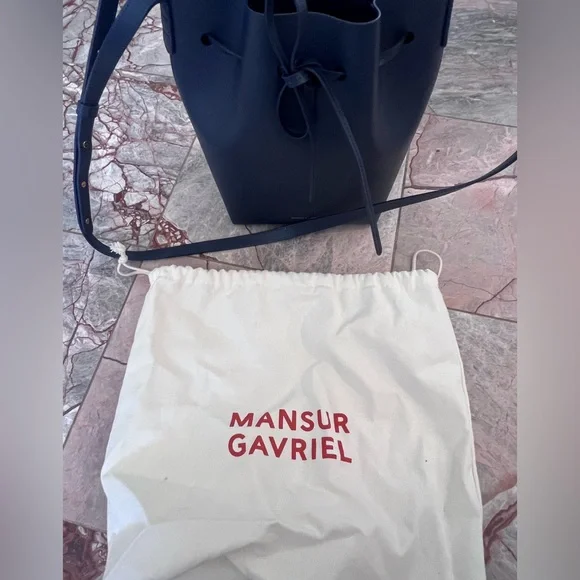 Mansur Gavriel Leather Bucket Bag - Picture 9 of 14